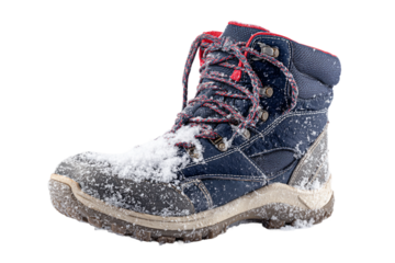 Cozy Fleece Lined Pet Winter Boots isolated on transparent background