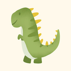 Illustration watercolor of an t rex