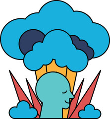 A man is sleeping in a field of grass