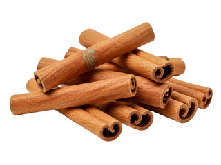 Aromatic cinnamon sticks isolated transparent background