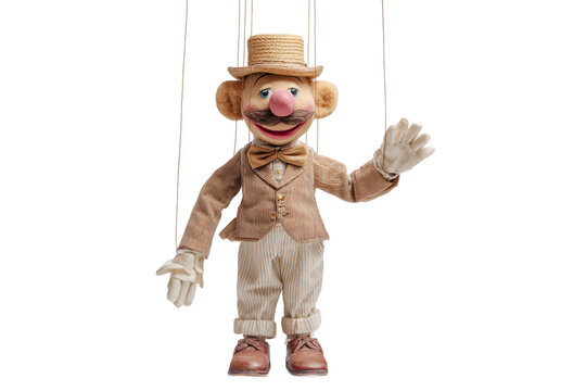 Educational Puppet Toy for Learning and Imagination isolated on transparent background