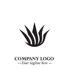 Elegant Black Crown Logo Symbol on a Clean White Background for Premium Branding Design
