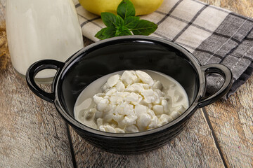 Grain cottage cheese with sour