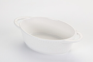 White ceramic empty bowl dishware