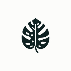 Monstera Leaf Logo