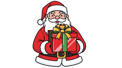 Obraz premium santa claus with gifts