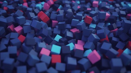 Abstract Geometric Background with Colorful Cubes Modern Design for Creative Projects and Presentations
