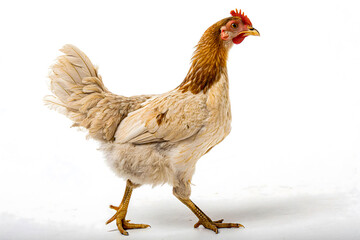 Chicken's Daily Stroll: Capturing the simple elegance of a chicken, captured in motion. With its distinctive features, a portrait of life.