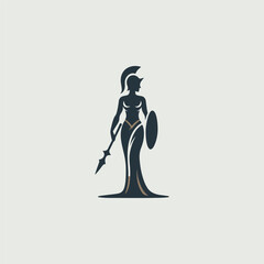 Athena Goddess of War Logo