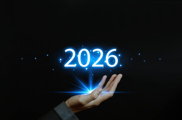 2026 Business Plan Ideas from Wood Block Show Aim for Growth in 2027. Icon, Business, Design, Technology. Calendar is perfect for business planning, digital thinking and futuristic design. 