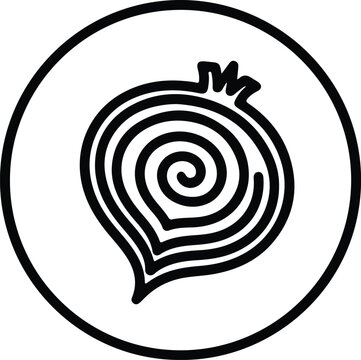 Illustrator Fresh beet root vegetable icon inside circle Silhouette vector