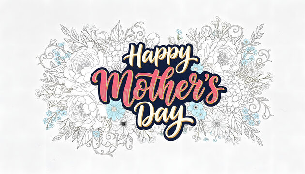 vivid floral artwork expressing appreciation for mothers, bright and cheerful watercolor display of flowers celebrating maternal love and gratitude
