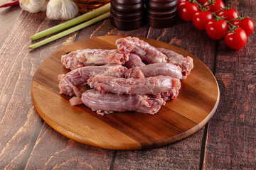 Raw chicken neck for cooking