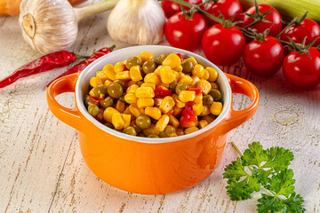 Mexican vegetable mix - corn, pepper and peas