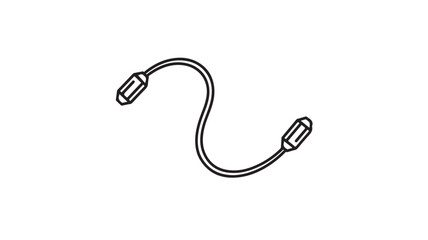 Obraz premium Minimalist outline vector icon of a fuse simple flat design element isolated on white background