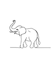 Silhuotte illustration of an elephant