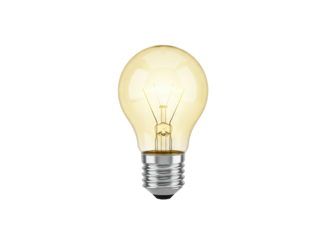 Glowing Incandescent Light Bulb With Filament Illuminated Against A Black Background Representing Ideas And Innovation