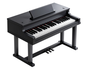 Angled Modern Piano Key Design with Sleek Monochrome Styling, Isometric Perspective, isolated on transparent background PNG