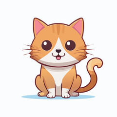 Obraz premium Cartoon Cat Character Vector Art