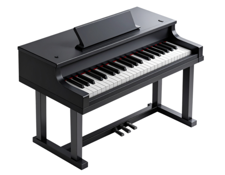 Angled Modern Piano Key Design with Sleek Monochrome Styling, Isometric Perspective, isolated on transparent background PNG