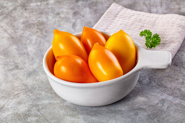 Sweet juicy ripe yellow tomato