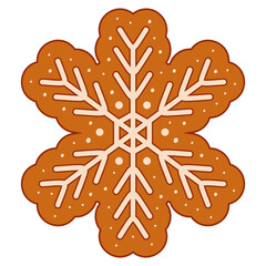 Gingerbread Snowflake Illustration