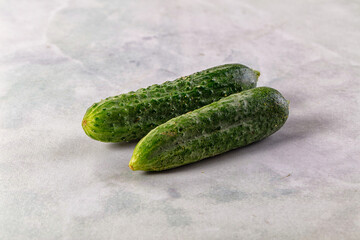 Raw fresh ripe green cucucmbers