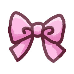 手描き風のピンクリボン｜Hand-drawn Pink Ribbon