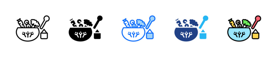 Obraz premium Local Spices Icon Set Multiple Style Collection