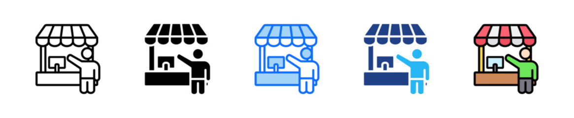 Independent Seller Icon Set Multiple Style Collection