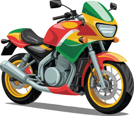 motorcycle on white background