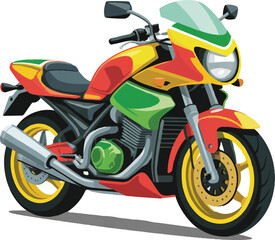 motorcycle on a white background