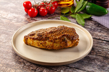 Baked chicken breast with spices and herbs