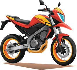 motorcycle on a white background