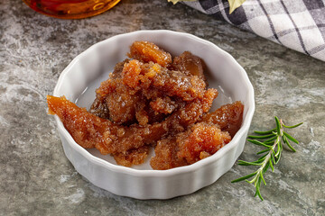 Salted herring fish caviar snack