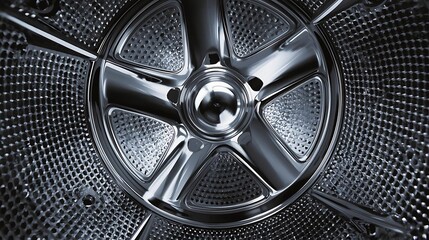 Inside a Washing Machine Drum - A Close-Up View.