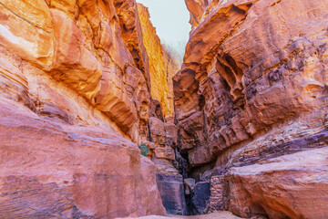 Wadi Rum Desert, Jordan. Khazali canyon.