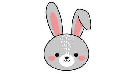 Obraz premium white rabbit on white background