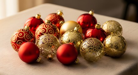Elegant red and gold still life