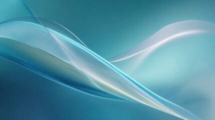 Naklejka premium Aqua waves cascade, a modern artistic background with a smooth, flowing design.