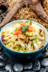 Exquisite cold dish: a skillful mix of seasonal vegetables and salmon
