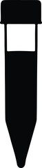 Obraz premium Illustration Microcentrifuge tube biology lab supply medical silhouette vector
