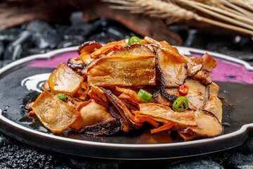 XO Sauce Stir-fried Double Mushrooms (Shiitake Mushrooms and King Oyster Mushrooms