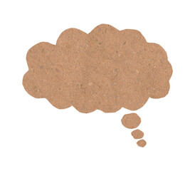 Cardboard Comic Thought Bubble with Dots