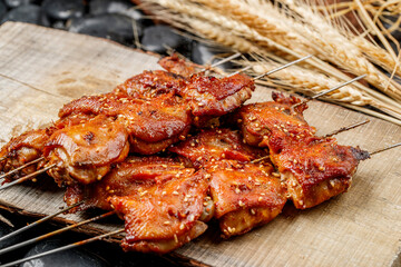Jinzhou-style charcoal-grilled chicken cutlet with skin