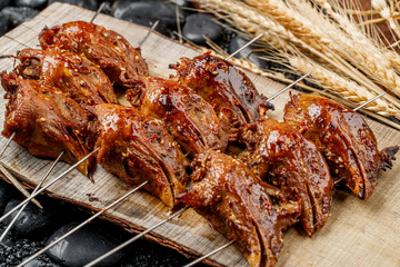 Jinzhou-style BBQ Secret Recipe Charcoal Grilled Chicken Heads