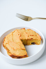 Close-up of pineapple carrot apple cake