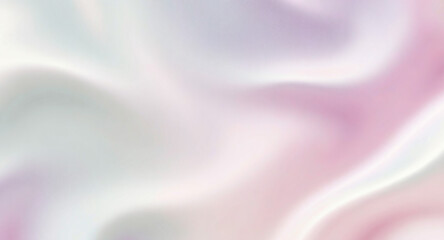Fototapeta premium 白とピンクが滑らかに揺らめく光沢感あるパール調抽象背景