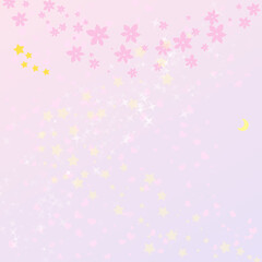 ゆめかわ系・星のきらめきデザインペーパー ー 淡いピンクの花・星・ハートが舞う、プリンセス好き向けのデザインペーパー。マスキングテープブック、マスキングシールブック、ラッピングや推し活、春のSNS素材や招待状に使いやすい素材。