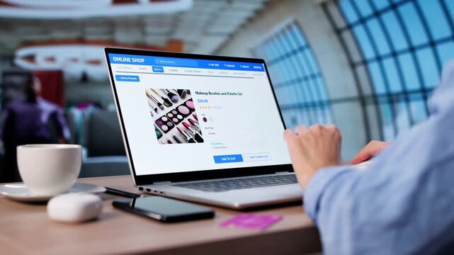 Businesswoman Shopping In Online Clothing Store